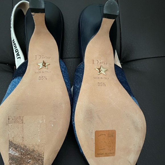 CHRISTIAN DIOR Denim Patchwork Pumps - Picture 4 of 8